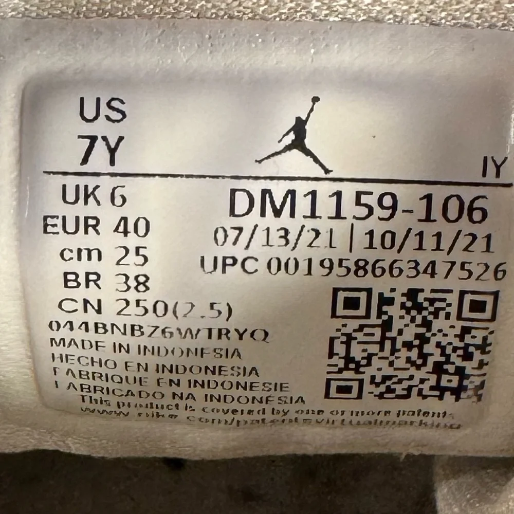 Nike Air Jordan 6-17-23 Basketball Shoes‎ White Red DM1159-106 Size 7Y